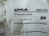 Ca. 60x klikzadel 32, 25 stuks per zak dyka, 20021890, wit - afbeelding 1 van  2