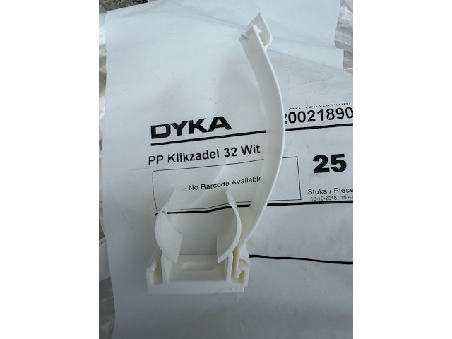 Ca. 60x klikzadel 32, 25 stuks per zak dyka, 20021890, wit - afbeelding 2 van  2