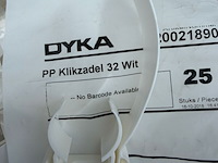 Ca. 60x klikzadel 32, 25 stuks per zak dyka, 20021890, wit - afbeelding 2 van  2