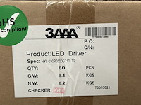 Ca. 60x led driver 3aaa, hyl-030r0500g210 tp - afbeelding 2 van  3