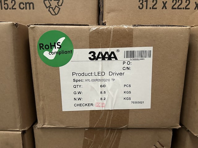 Ca. 60x led driver 3aaa, hyl-030r0500g210 tp - afbeelding 3 van  3
