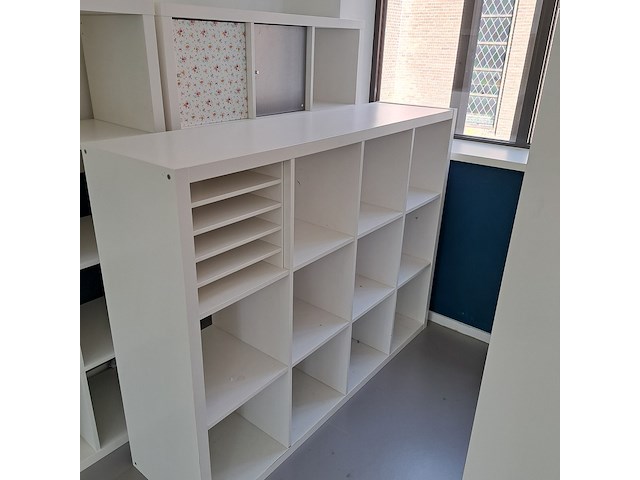 Ca. 60x (locatie deventer) diverse kasten, kallax, wit - afbeelding 3 van  28