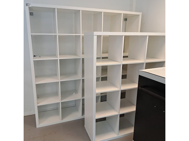 Ca. 60x (locatie deventer) diverse kasten, kallax, wit - afbeelding 5 van  28