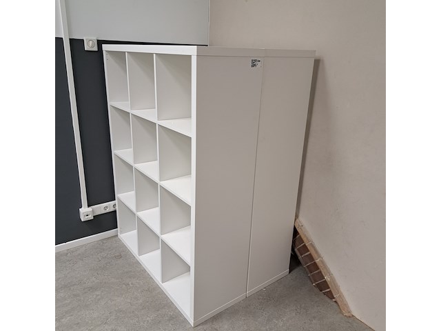 Ca. 60x (locatie deventer) diverse kasten, kallax, wit - afbeelding 1 van  28