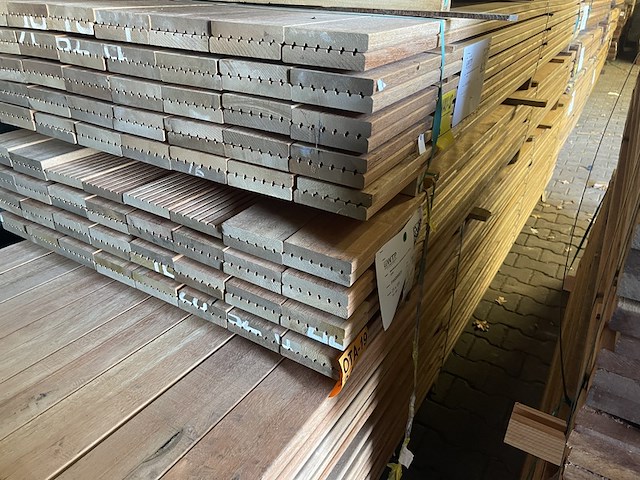 Ca. 60x mandioqueira vlonderplanken, 21x120mm, lengte 300cm - afbeelding 4 van  4