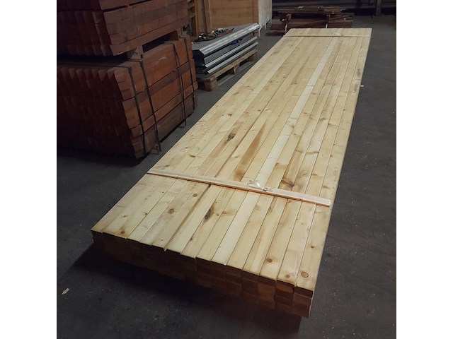 Ca. 60x vuren balk geschaafd, 4,5 x 7 x 420 cm - afbeelding 4 van  6