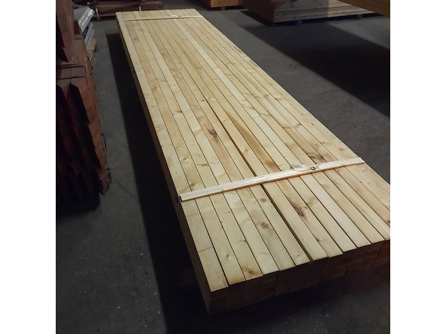 Ca. 60x vuren balk geschaafd, 4,5 x 7 x 420 cm - afbeelding 5 van  6