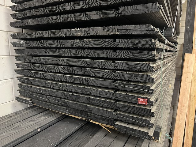 Ca. 60x zweeds rabat zwart gedompeld, lengte: 300cm - afbeelding 4 van  4