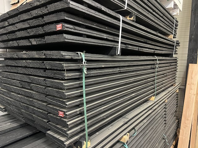 Ca. 60x zweeds rabat zwart gedompeld, lengte: 500cm - afbeelding 4 van  4