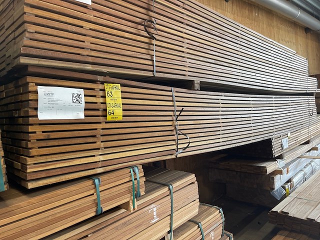 Ca. 61x guyana ipé planken geschaafd, 25x90mm, lengte 31/490cm, 30/550cm - afbeelding 4 van  4