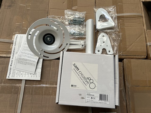Ca. 63x beamer mounting bracket ceiling short white sam creative, pshbb001003 - afbeelding 1 van  5