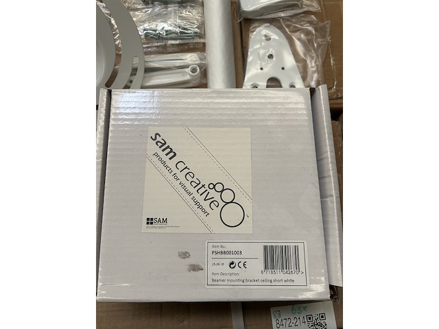 Ca. 63x beamer mounting bracket ceiling short white sam creative, pshbb001003 - afbeelding 3 van  5