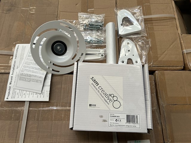Ca. 63x beamer mounting bracket ceiling short white sam creative, pshbb001003 - afbeelding 1 van  6