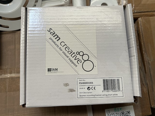 Ca. 63x beamer mounting bracket ceiling short white sam creative, pshbb001003 - afbeelding 4 van  6