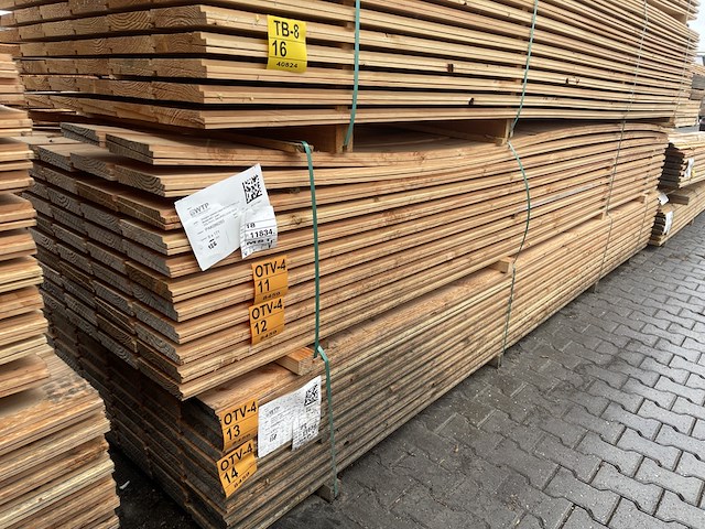 Ca. 63x douglas zweeds rabat, 21x190mm, lengte 400cm - afbeelding 4 van  4