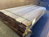 Ca. 63x guyana teak planken geschaafd, 25x140mm, lengte 215cm - afbeelding 4 van  4