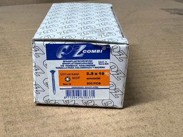 Ca. 64x 200 pack spaanplaatschroeven qz-combi, 3,5x16 - afbeelding 2 van  4
