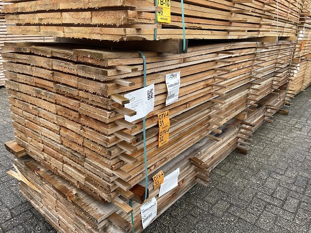 Ca. 64x douglas planken fijnbezaagd, 22x200mm, lengte 400cm - afbeelding 4 van  4