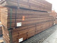 Ca. 64x guyana teak beschoeiingsplanken, 20x200mm, lengte 32/500cm, 32/550cm - afbeelding 4 van  4