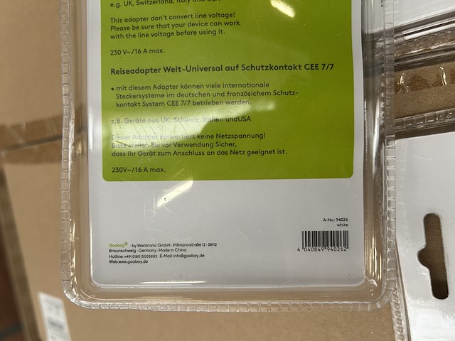 Ca. 650x wereldstekker, goobay - afbeelding 3 van  5