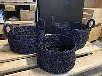 Ca. 65x diverse afmetingen handgemaakte manden - afbeelding 3 van  8