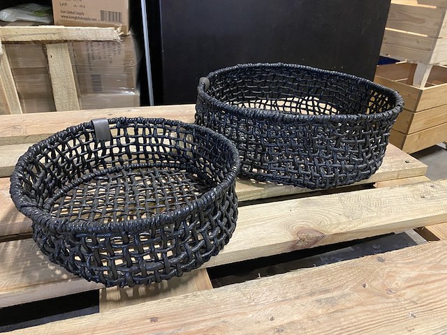 Ca. 65x diverse afmetingen handgemaakte manden - afbeelding 7 van  8