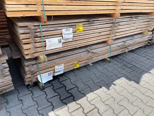 Ca. 65x douglas planken fijnbezaagd, 22x200mm, lengte 300cm - afbeelding 4 van  4