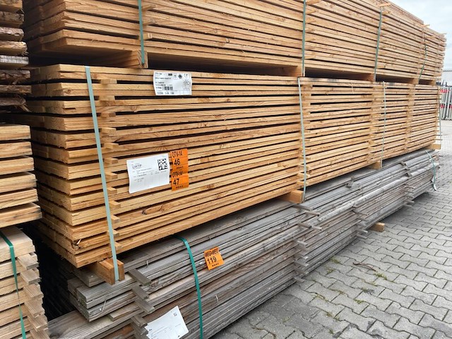Ca. 65x douglas planken fijnbezaagd, 22x200mm, lengte 500cm - afbeelding 4 van  4