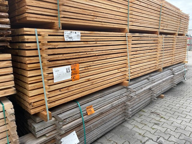 Ca. 65x douglas planken fijnbezaagd, 22x200mm, lengte 500cm - afbeelding 4 van  4