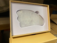 Ca. 65x guasha schraper witte jade wolk - afbeelding 2 van  4