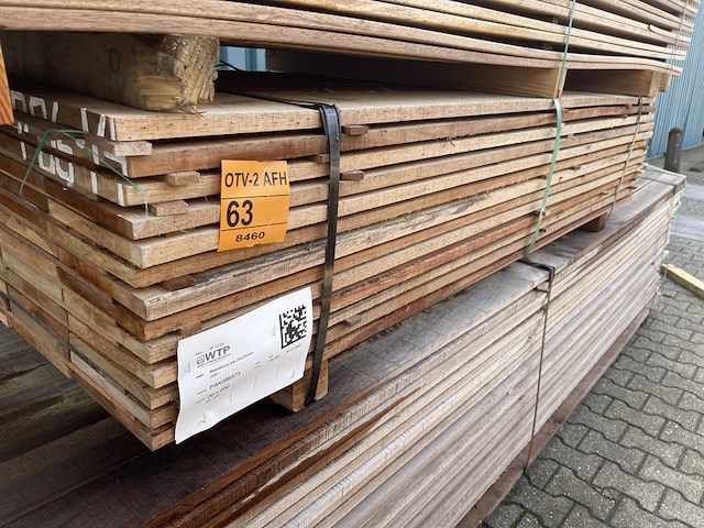 Ca. 65x guyana teak beschoeiingsplanken, 20x200mm, lengte 200cm - afbeelding 4 van  4