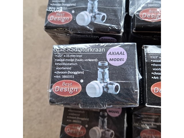 Ca. 65x radiatorkraan, best design, luxe, glans chroom - afbeelding 6 van  7