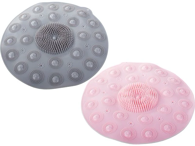 Ca. 65x voetmassage mat, grijs en roze - afbeelding 1 van  3