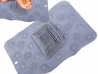 Ca. 65x voetmassage mat, grijs en roze - afbeelding 3 van  3