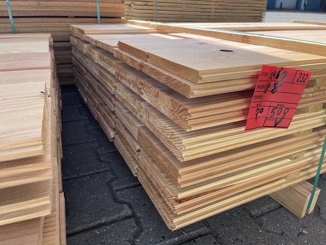 Ca. 66x douglas veer en groef, 18x185mm, lengte 500cm - afbeelding 3 van  3