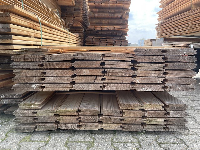 Ca. 66x douglas wisselsponning/halfhoutsrabat, 18x190mm, lengte 300cm - afbeelding 2 van  3