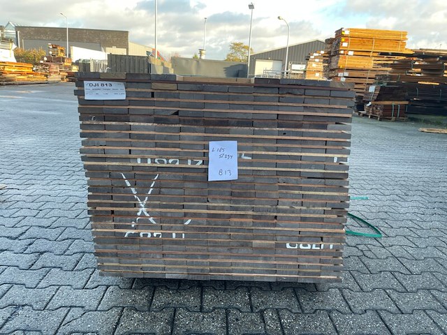 Ca. 66x guyana ipé planken geschaafd, 21x90mm, lengte 425cm - afbeelding 3 van  4