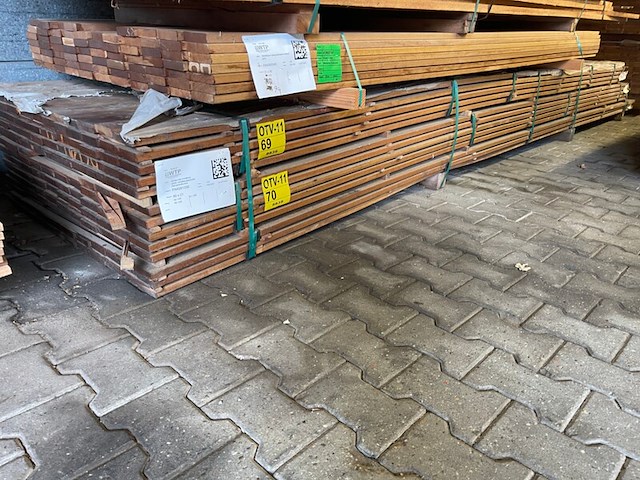 Ca. 66x guyana ipé planken geschaafd, 21x90mm, lengte 425cm - afbeelding 4 van  4