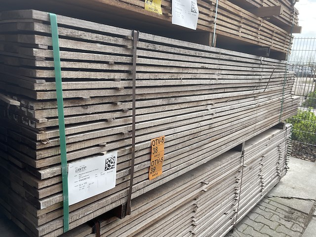 Ca. 66x guyana teak beschoeiingsplanken, 20x100mm, lengte 400cm - afbeelding 4 van  4