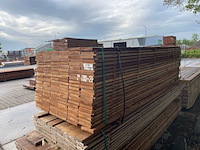 Ca. 66x guyana teak beschoeiingsplanken, 20x150mm, lengte 300cm - afbeelding 2 van  4