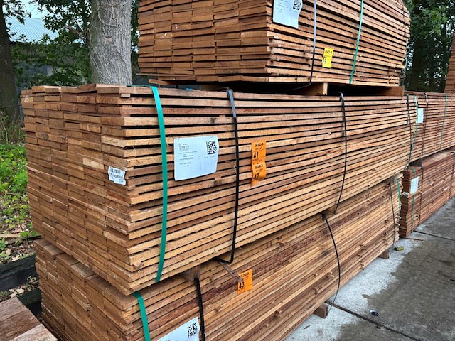 Ca. 66x guyana teak beschoeiingsplanken, 20x150mm, lengte 300cm - afbeelding 4 van  4