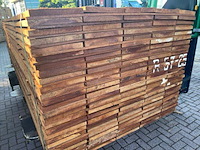 Ca. 66x guyana teak beschoeiingsplanken, 20x150mm, lengte 350cm - afbeelding 3 van  4