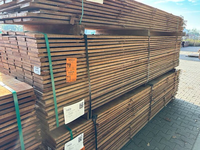 Ca. 66x guyana teak beschoeiingsplanken, 20x150mm, lengte 350cm - afbeelding 4 van  4