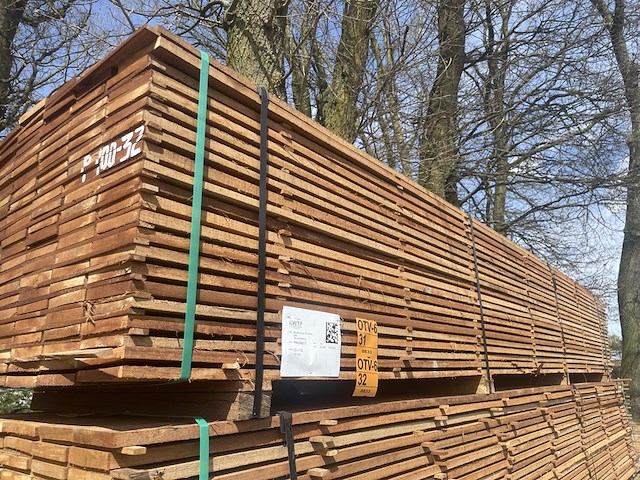 Ca. 66x guyana teak beschoeiingsplanken , 20x150mm, lengte 450cm - afbeelding 4 van  4