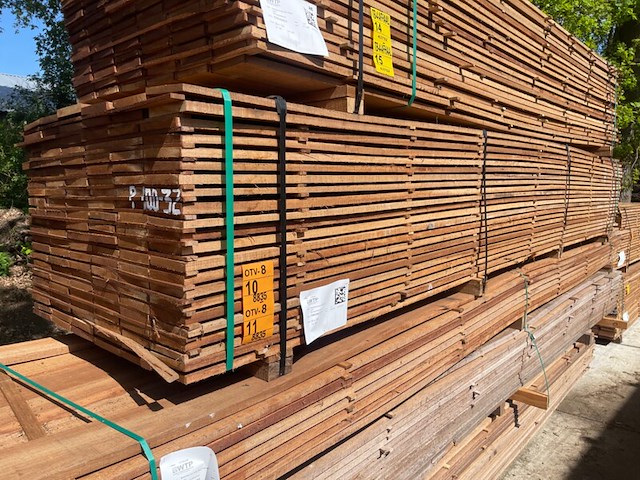 Ca. 66x guyana teak beschoeiingsplanken, 20x150mm, lengte 450cm - afbeelding 4 van  4