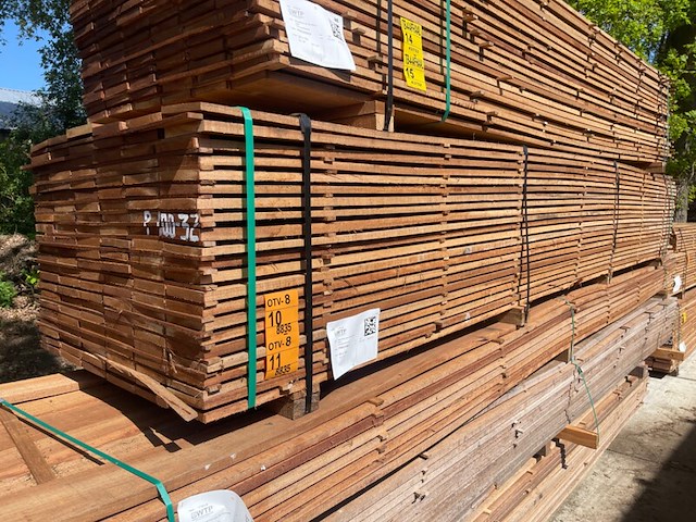 Ca. 66x guyana teak beschoeiingsplanken, 20x150mm, lengte 450cm - afbeelding 4 van  4