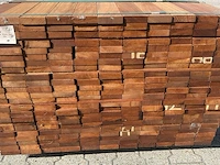 Ca. 66x guyana teak planken geschaafd, 25x90mm, lengte 185cm - afbeelding 3 van  4