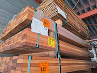 Ca. 66x guyana teak planken geschaafd, 25x90mm, lengte 215cm - afbeelding 3 van  3