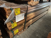 Ca. 66x guyana teak planken geschaafd, 25x90mm, lengte 275cm - afbeelding 4 van  4