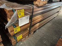 Ca. 66x guyana teak planken geschaafd, 25x90mm, lengte 275cm - afbeelding 4 van  4